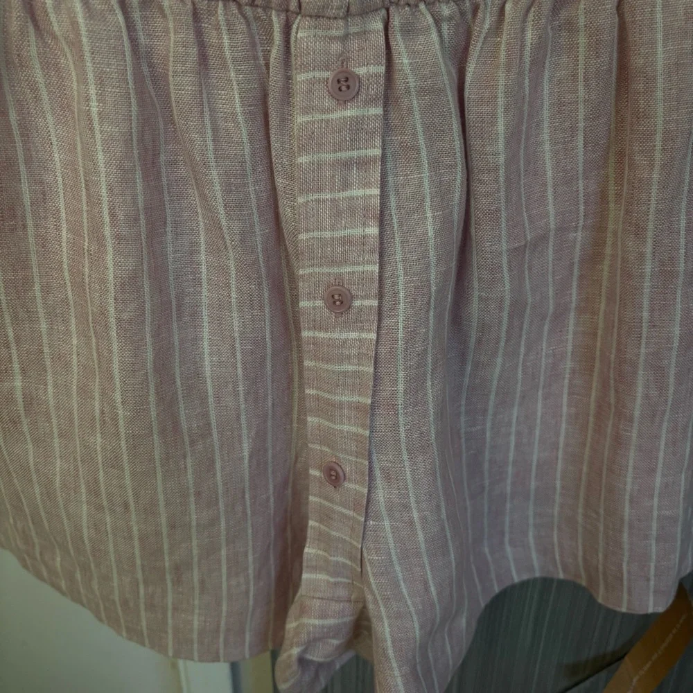 NWT Reformation Billy Linen Short Pink Baby Girl Striped Size XS - Picture 6 of 15